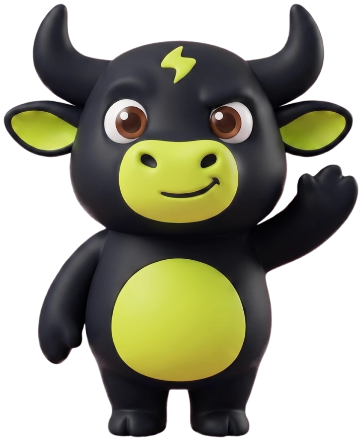 The VANTIQX bull mascot